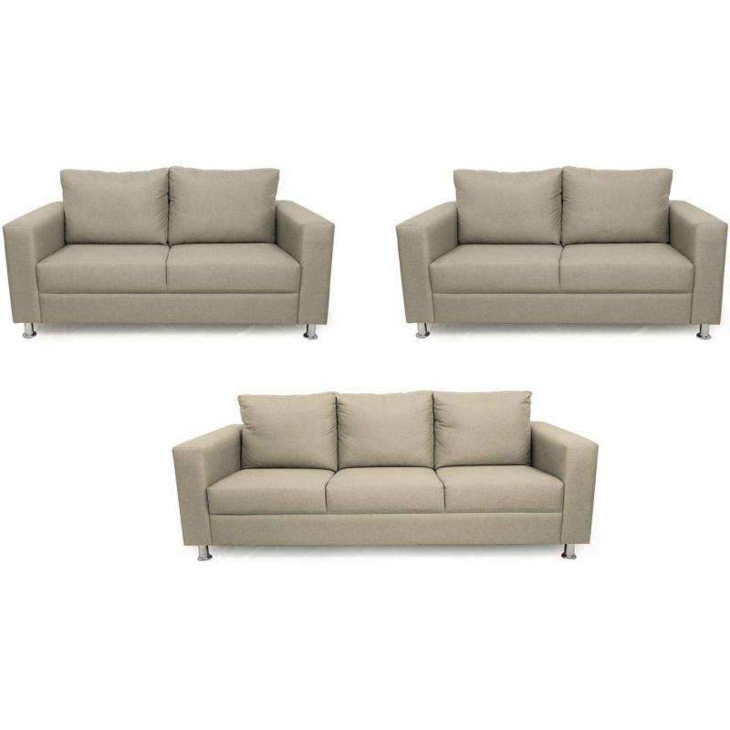 A to Z Furniture Silentnight Shanghai Seven Seater Sofa Set in Beige Color