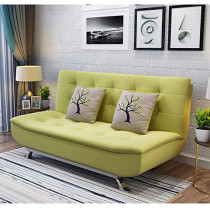 Fabric Multifunction Folding Foam Sofa Bed Set Living Room Yellow