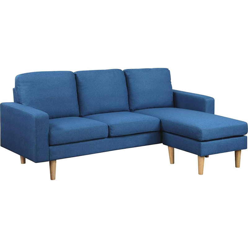 Studio Luxe L Shaped Sectional Sofa W Reversible Chaise Wood Legs Modern Scandinavian Corner Sofa Convertible Living Room