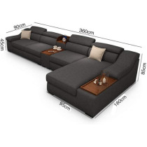 Living Room Sofa Sofa Fashion Fabric Sofa Combination Set Cafe Hotel Furniture Simple Leisure Sofa Blue