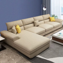 Maple Sectional Fabric Sofa Cotton Furniture Three Seat & Chaise Lounge 350Cm 180Cm