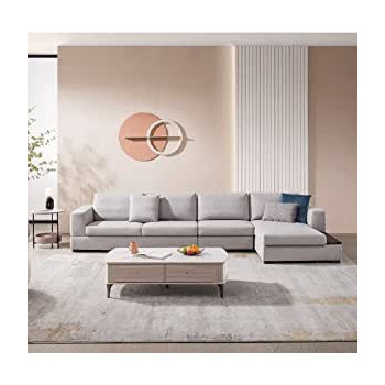 Living Room Sofa Sofa Fashion Fabric Sofa Combination Set Cafe Hotel Furniture Simple Leisure Sofa Right