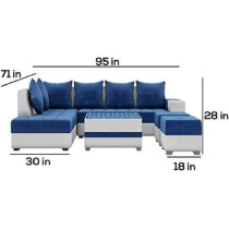 Simple Leisure Fashion Fabric Combination Living Room Sofa Set