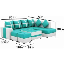 Simple Leisure Fashion Fabric Combination Living Room Sofa Set
