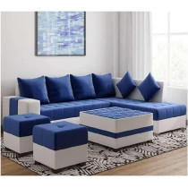 Simple Leisure Fashion Fabric Combination Living Room Sofa Set