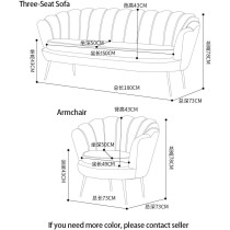 Jl Velvet Sofa Set Modern Velvet Upholstered Sofa Arm Chair Living Room Home Furniture Small Love Seat 120Cm