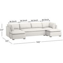 U Shape Chaise Down Cushion Sofa Set Sectional Sofa Grey Color Sofa Set For Living Room Custom Made Sofa Set