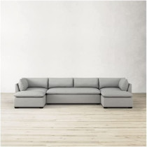 U Shape Chaise Down Cushion Sofa Set Sectional Sofa Grey Color Sofa Set For Living Room Custom Made Sofa Set