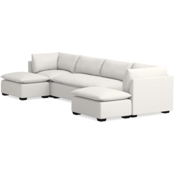 U Shape Chaise Down Cushion Sofa Set Sectional Sofa Grey Color Sofa Set For Living Room Custom Made Sofa Set