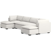 U Shape Chaise Down Cushion Sofa Set Sectional Sofa Grey Color Sofa Set For Living Room Custom Made Sofa Set