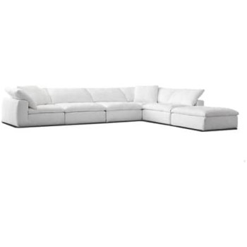 Sectional Fabric Sofa White Sofa Set Furniture Modern Chaise Modular Cloud Sofa