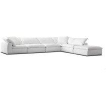 Sectional Fabric Sofa White Sofa Set Furniture Modern Chaise Modular Cloud Sofa