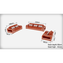 European Luxury Loveseats Living Room Sofa Set Home Furniture 6 Seats Sofa With Table Black