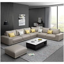 Nordic Style Luxury Furniture Sofa Set Corner Sofa L Shaped Sofa Cream