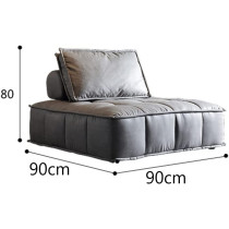 Block Sofa Lazy Curd Block Creative Armless Large Module Italian Cloth Art Piedmont Sofa