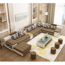 Living Room Sofa Sofa Set Fashion Fabric Sofa Combination Set Cafe Hotel Furniture Simple Leisure Sofa