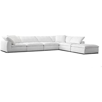 Sectional Fabric Sofa White Sofa Set Furniture Modern Chaise Modular Cloud Sofa