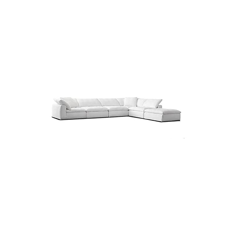 Sectional Fabric Sofa White Sofa Set Furniture Modern Chaise Modular Cloud Sofa