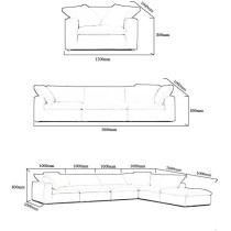 Sectional Fabric Sofa White Sofa Set Furniture Modern Chaise Modular Cloud Sofa