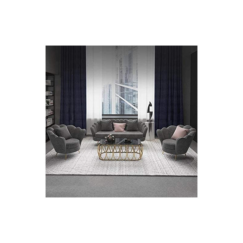 Flower Sofa Set 3 2 1 Eligent Style Sofa Velvet Fabric