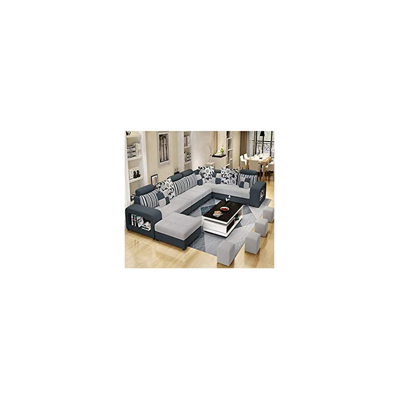 Living Room Sofa Sofa Set Fashion Fabric Sofa Combination Set Cafe Hotel Furniture Simple Leisure Sofa Dark Green