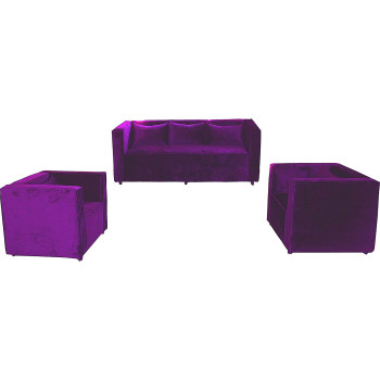 Living Room Sofa Set Fashion Fabric Sofa Set Combination Sofa Cafe Hotel Furniture 3 1 1 Office Spfa Purple