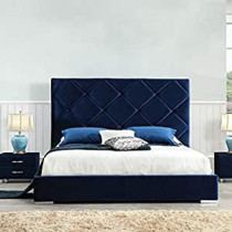 Avon Furniture Factory Llc Chic C46 Velvet Fabric Canton European Upholstered Bed King Size