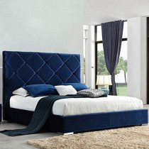 Avon Furniture Factory Llc Chic C46 Velvet Fabric Canton European Upholstered Bed King Size