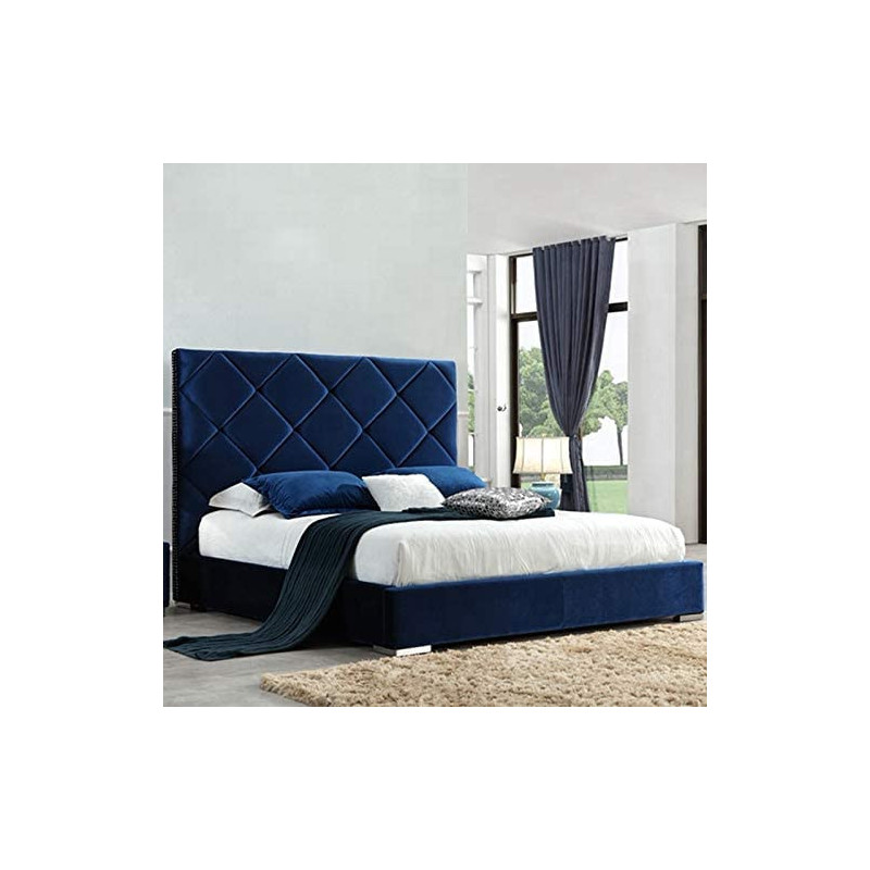 Avon Furniture Factory Llc Chic C46 Velvet Fabric Canton European Upholstered Bed King Size