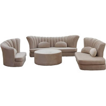 Glf New Desgine Butterfly Wing Desgine Sofa Set Round Table And Bean Pillows