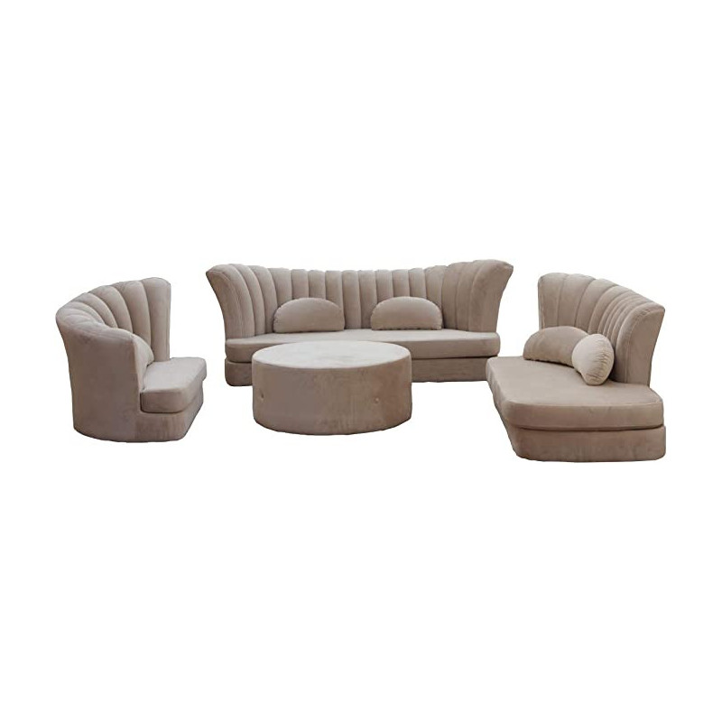 Glf New Desgine Butterfly Wing Desgine Sofa Set Round Table And Bean Pillows