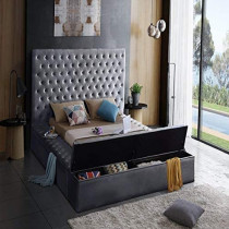 Tami Upholstered Storage Bench Platform Bed 180X200Cm King Size