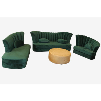Glf Butterfly Wing Style New Sofa Set With Round Table And Pillows