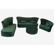Glf Butterfly Wing Style New Sofa Set With Round Table And Pillows