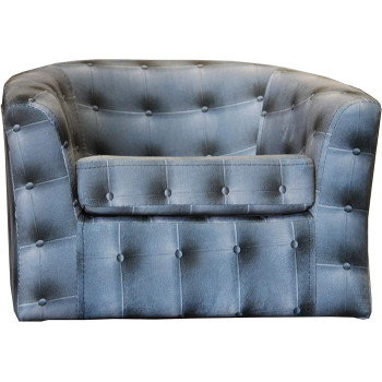 Good Luck Furniture Kids Sofa Blue Check