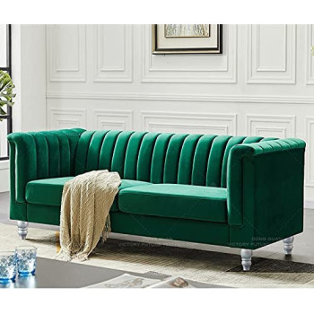 Luxury Design European Style Living Room Sofa Set Furniture Design Modern Velvet Fabric 3 Seater Sofa Green