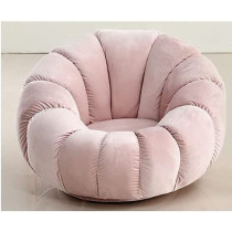 Sofa Chair Indoor Pumpkin Shaped Fabric Modern Set Style Living Room Furniture Lounge Chair Pink