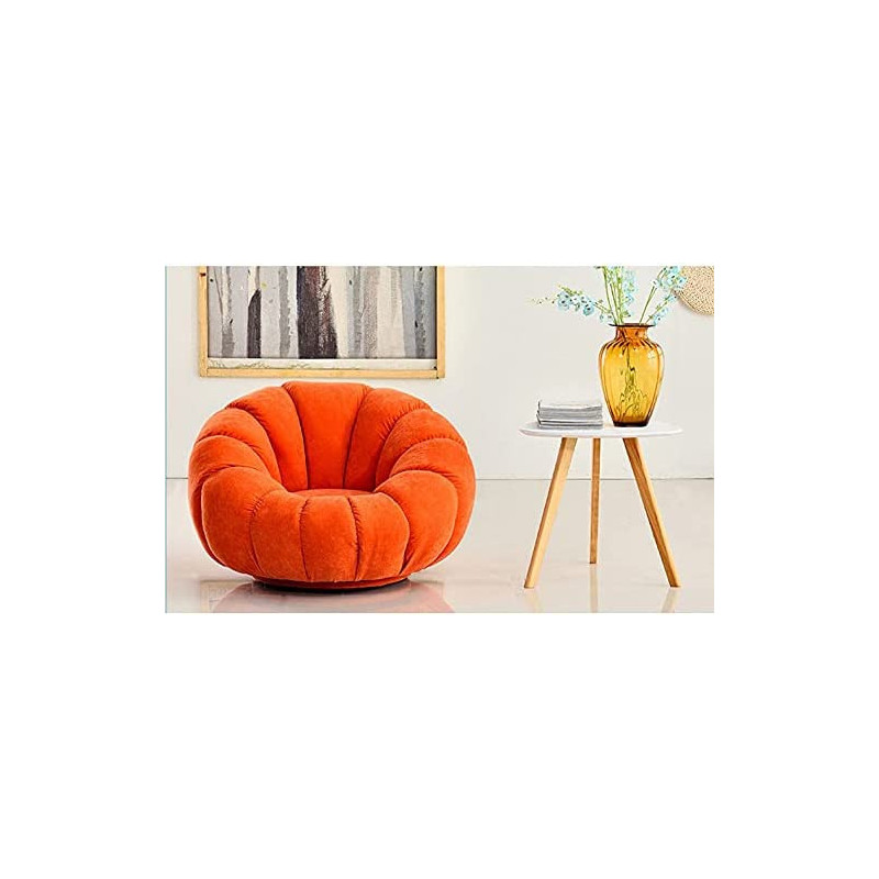 Sofa Chair Indoor Pumpkin Shaped Fabric Modern Set Style Living Room Furniture Lounge Chair Orange