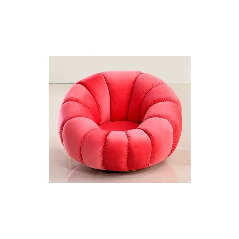 Sofa Chair Indoor Pumpkin Shaped Fabric Modern Set Style Living Room Furniture Lounge Chair Red