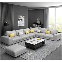 Nordic Style Luxury Furniture Sofa Set Corner Sofa L Shaped Sofa L Grey