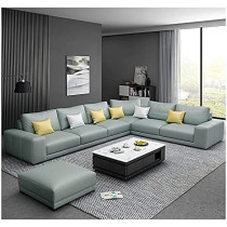Nordic Style Luxury Furniture Sofa Set Corner Sofa L Shaped Sofa L Green