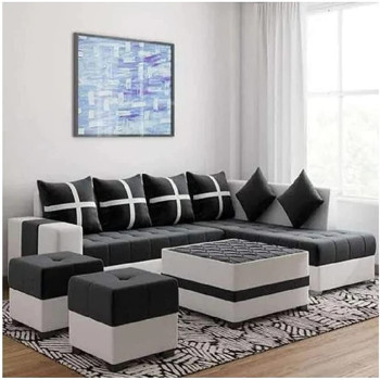 Simple Leisure Fashion Fabric Combination Living Room Sofa Set