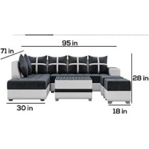 Simple Leisure Fashion Fabric Combination Living Room Sofa Set