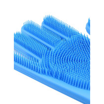 Generic Magic Silicone Gloves With Wash Scrubber Blue 170g