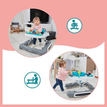 Babymoov 5 In 1 Baby Walker Push Toy Swing 360 Degree Seat & Play Area