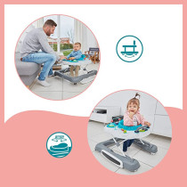 Babymoov 5 In 1 Baby Walker Push Toy Swing 360 Degree Seat & Play Area