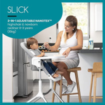 Babymoov Slick High Chair & Recliner 5 Positions Waterproof And Waterrepellent Fabric Equipped With Nanotex Technology