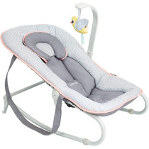 Babymoov Graphik Baby Bouncer Rocker Chair 0M Recining Backrest Cosy Cushioned Seat Peach