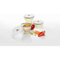 Babymoov Collapsible Silicon Food Storage Containers 3 X 240Ml