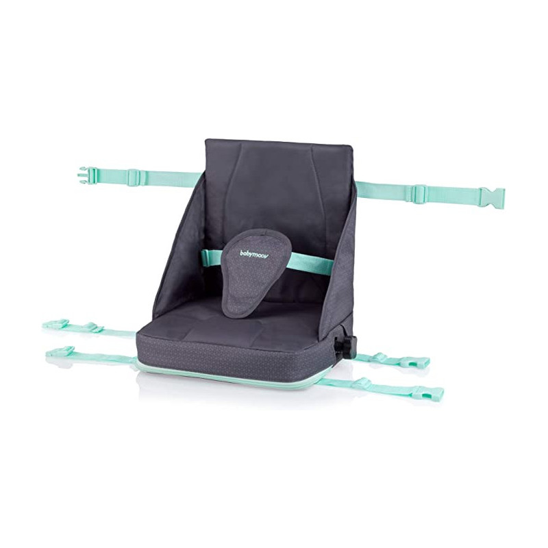 Babymoov Up And Go Feeding Toddler Booster Seat Ultracompact Height Adjustable Foldable & Portable Booster With Carrying Handle